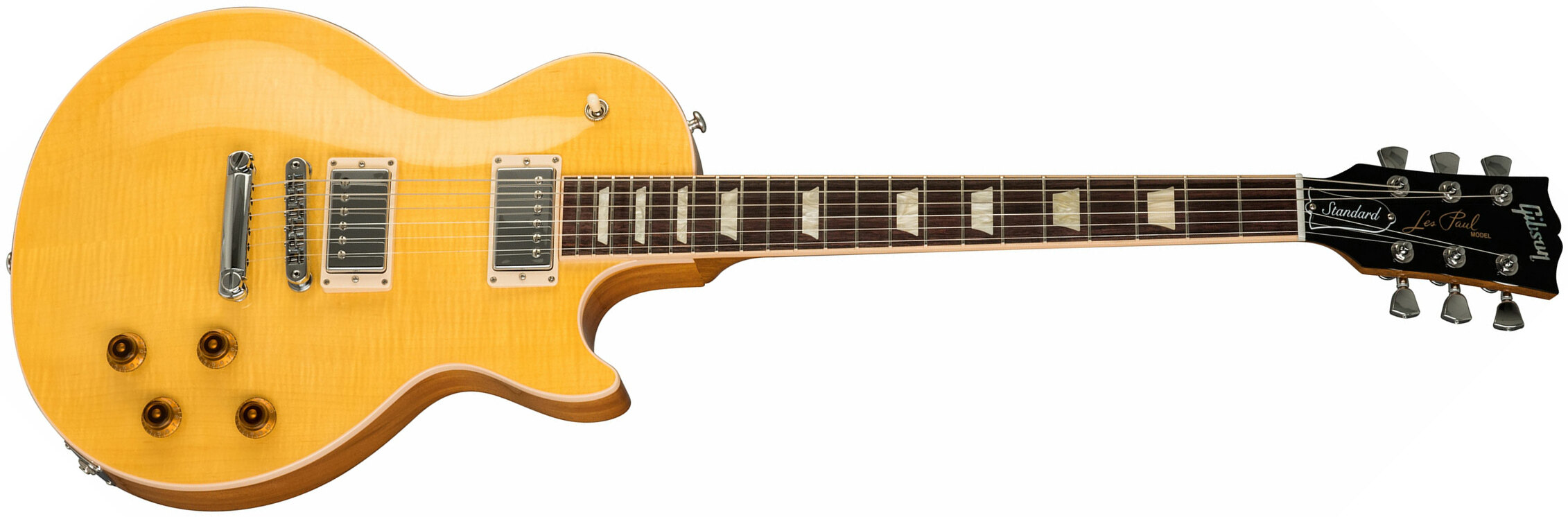 Gibson Les Paul Standard 2h Ht Rw - Trans Amber - Guitare Électrique Single Cut - Main picture