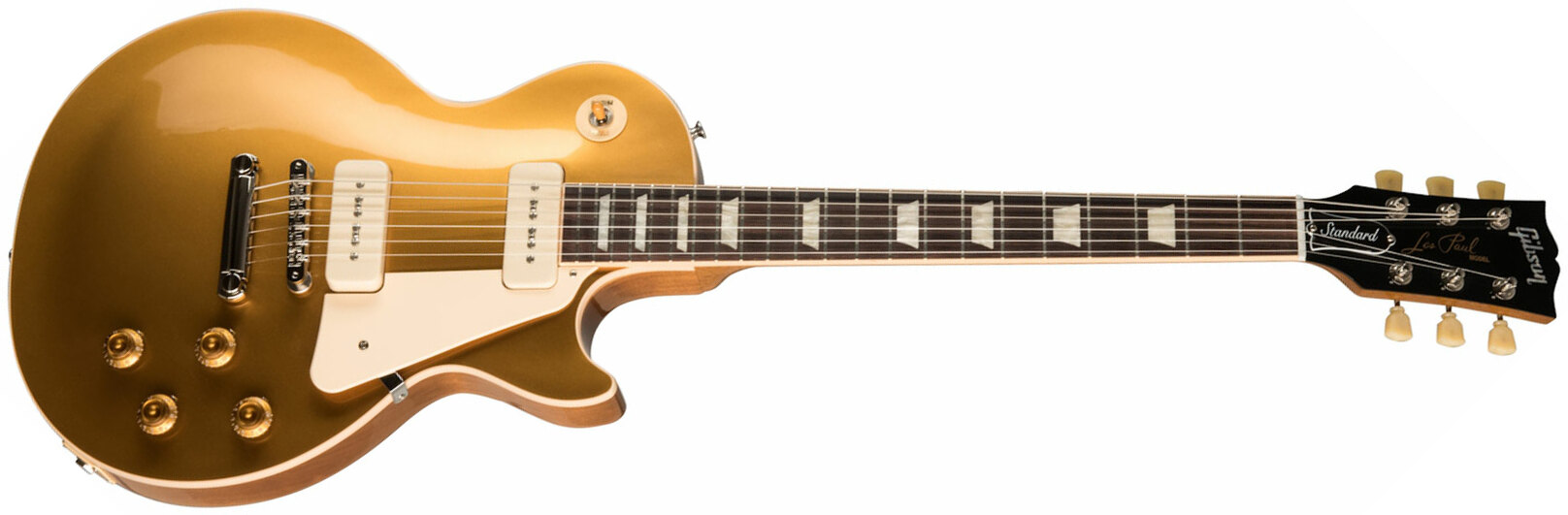 Gibson Les Paul Standard 50s P90 Original 2p90 Ht Rw - Gold Top - Guitare Électrique Single Cut - Main picture