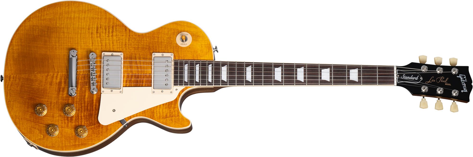 Gibson Les Paul Standard Custom Color Original Usa 2h Ht Rw - Honey Amber - Guitare Électrique Single Cut - Main picture