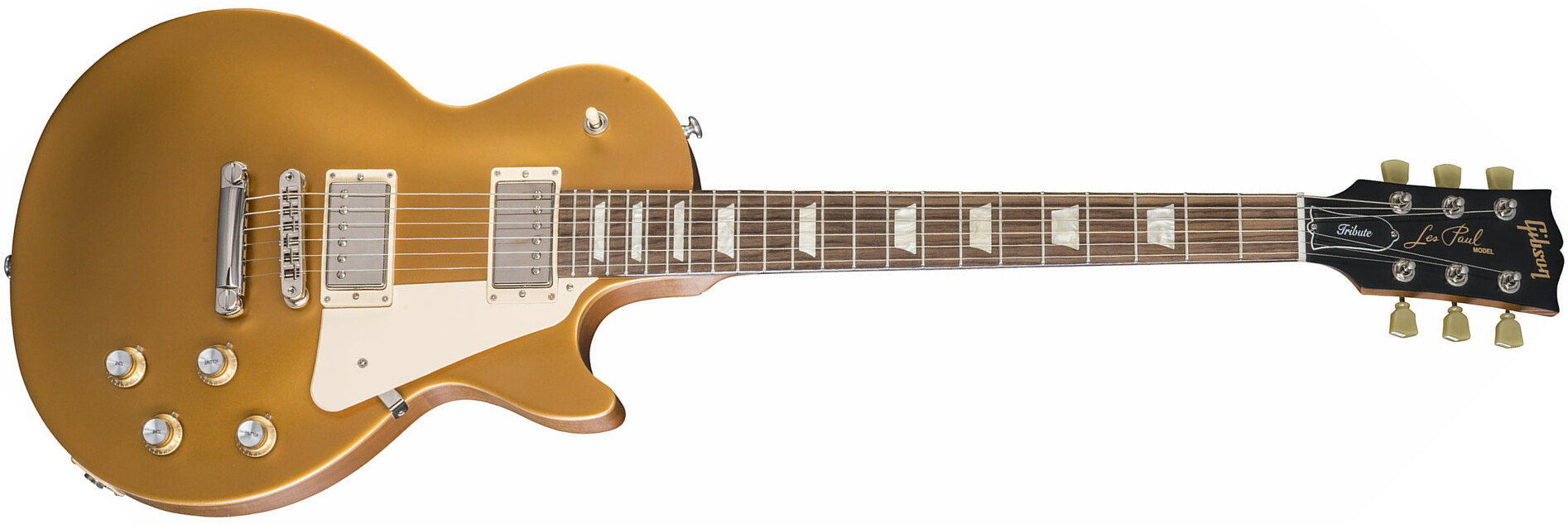 Gibson Les Paul Tribute 2018 - Satin Gold Top - Guitare Électrique Single Cut - Main picture