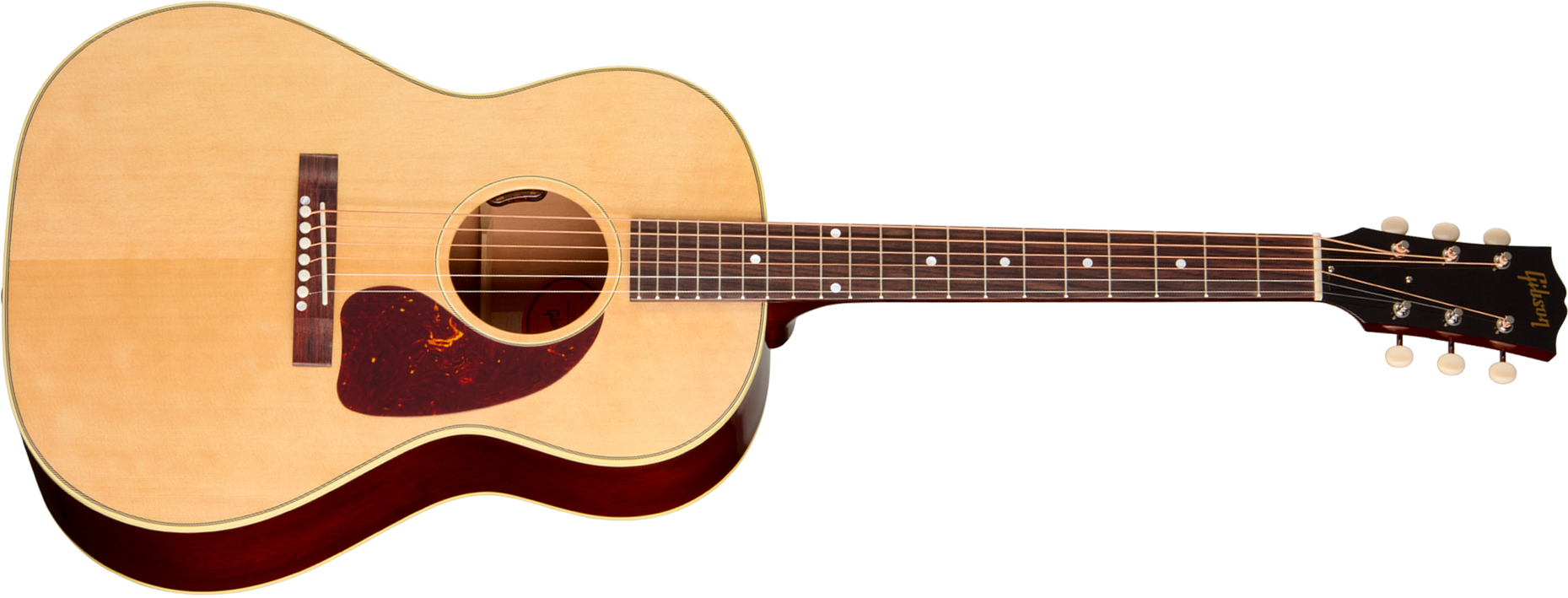Gibson Lg2 50s Original (baggs Hifi Dna) Concert Epicea Acajou Rw - Antique Natural - Guitare Folk - Main picture