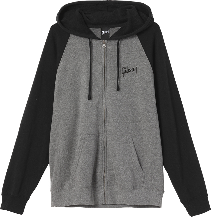 Gibson Logo Full-zip Hoodie Large Grey - L - Sweat-shirt - Main picture