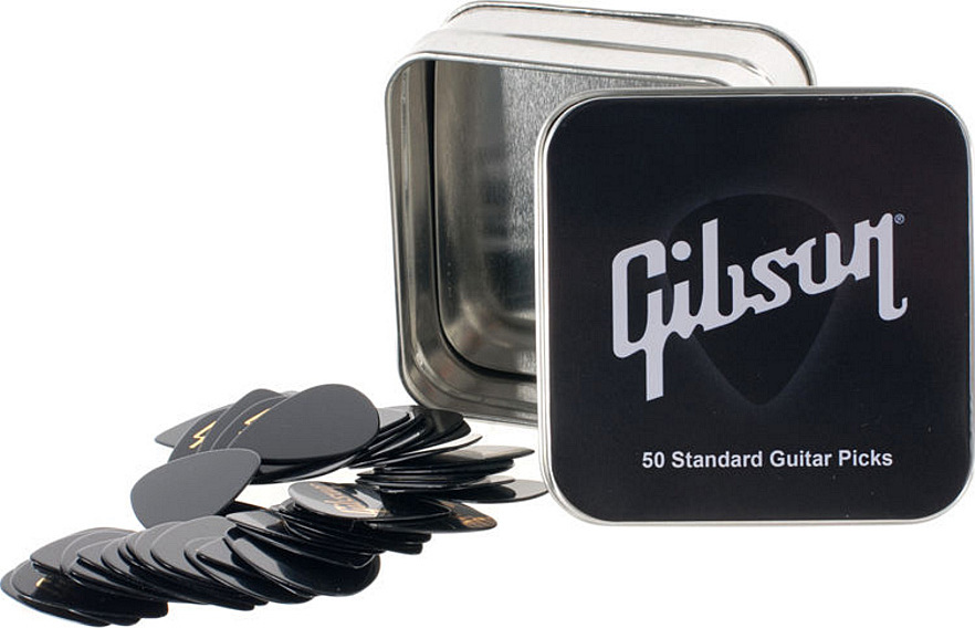 Gibson Lot De 50 Pick Tin Standard Style Heavy Boite Metal - MÉdiator & Onglet - Main picture