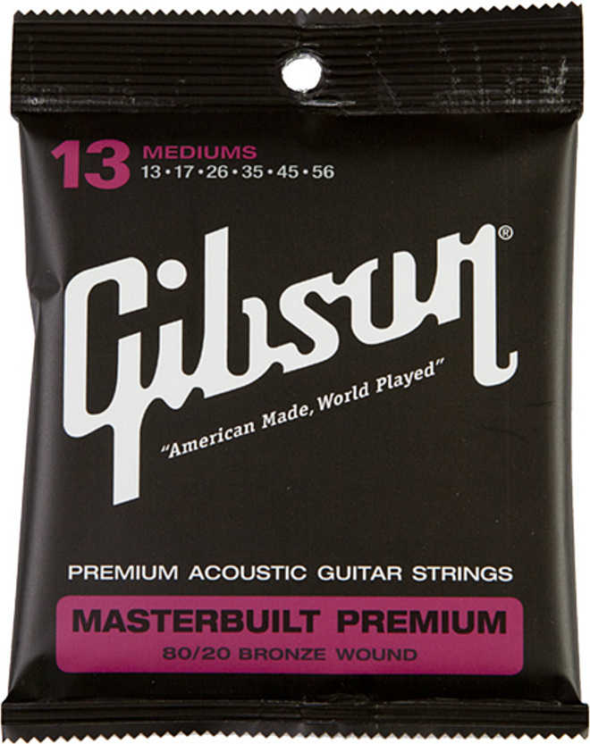 Gibson Jeu De 6 Cordes Masterbuilt Premium 80/20 Brass Acoustic Sag-brs13 013.056 - Cordes Guitare Acoustique - Main picture