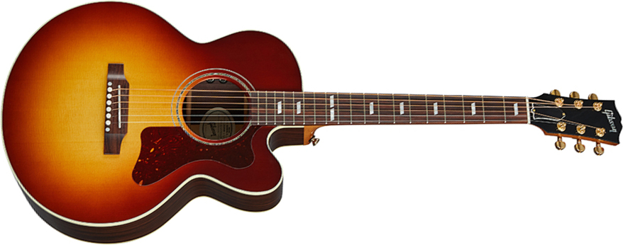 Gibson Parlor Modern Ec Rosewood Small Body Cw Epicea Palissandre Ric - Rosewood Burst - Guitare Acoustique - Main picture