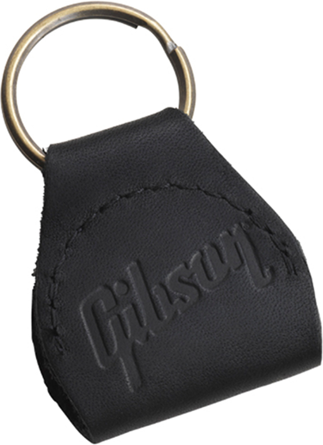 Gibson Premium Leather Pickholder Keychain Black - Porte Mediator - Main picture