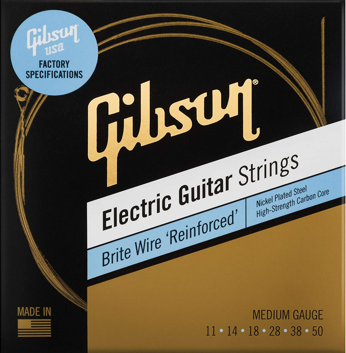 Gibson Seg-bwr10 Brite Wire Reinforced Nps Electric Guitar Light 6c 10-46 - Cordes Guitare Électrique - Main picture