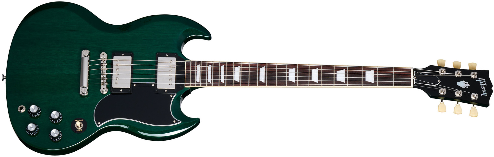 Gibson Sg Standard 1961 Custom Color 2h Ht Rw - Translucent Teal - Guitare Électrique Double Cut - Main picture