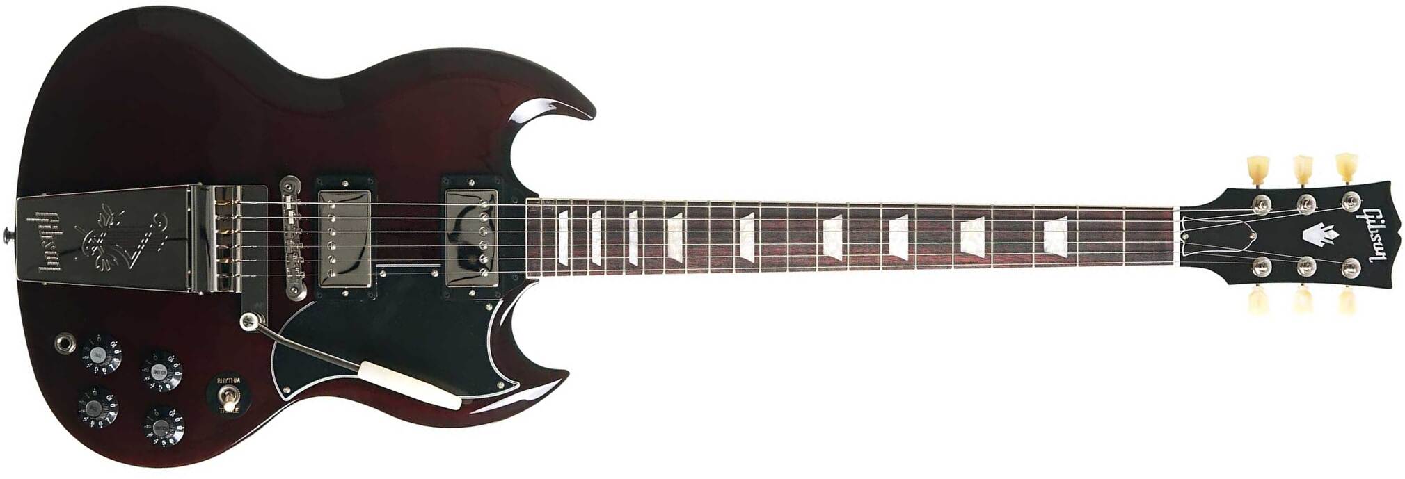 Gibson Sg Standard 1961 Maestro Vibrola T-type 2h Trem Rw - Aged Cherry - Guitare Électrique Double Cut - Main picture