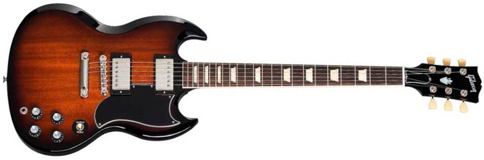 Gibson Sg Standard 1961 Original 2h Ht Rw - Tobacco Sunburst Perimeter - Guitare Électrique Double Cut - Main picture