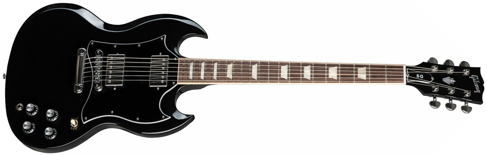 Gibson Sg Standard 2h Ht Rw - Ebony - Guitare Électrique Double Cut - Main picture