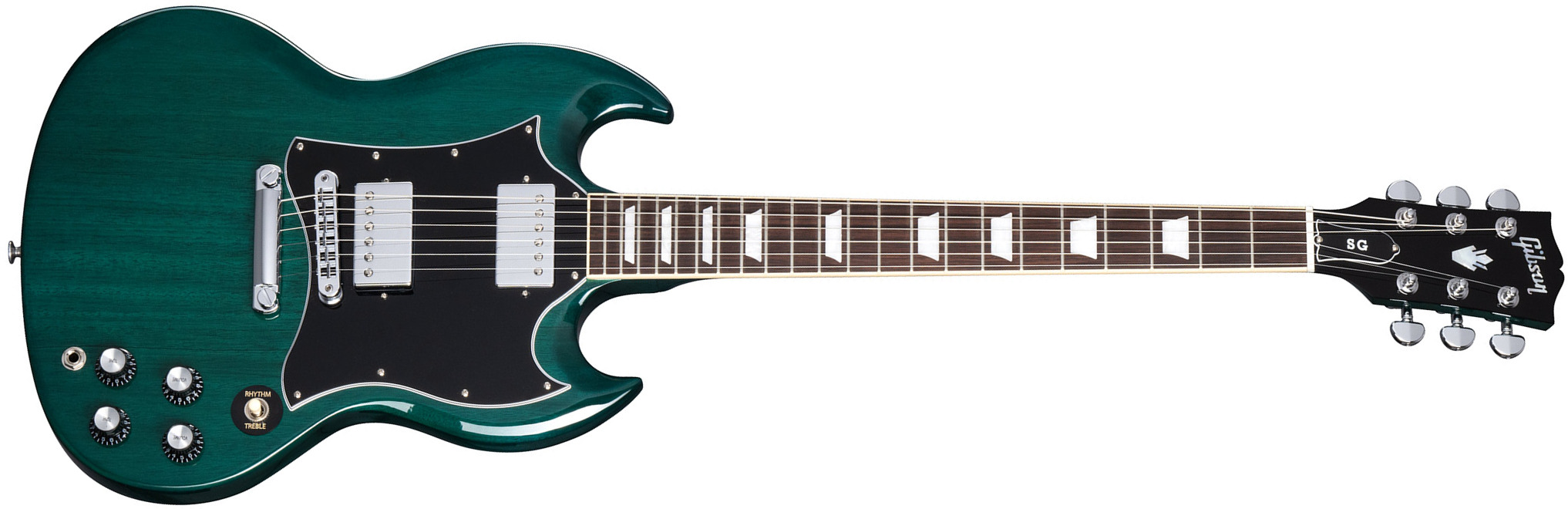 Gibson Sg Standard Custom Color 2h Ht Rw - Translucent Teal - Guitare Électrique Double Cut - Main picture