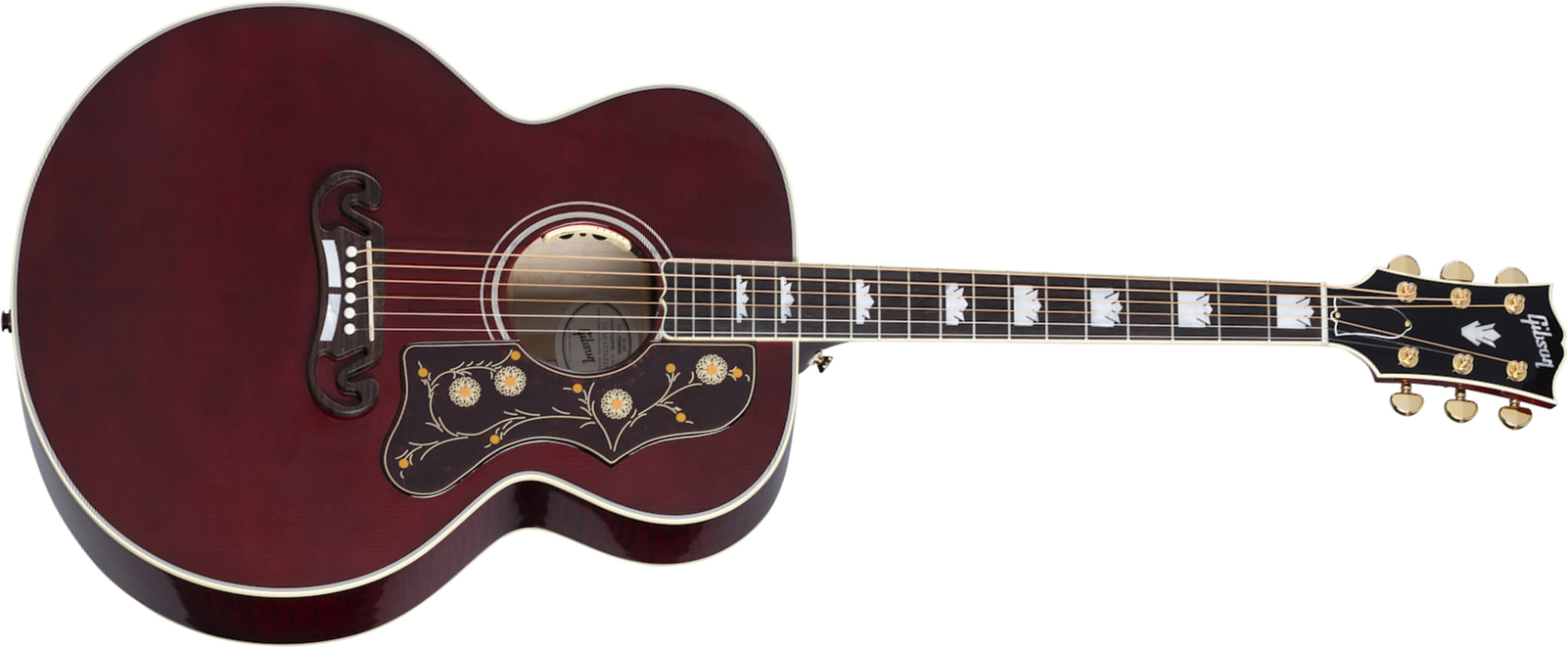 Gibson Sj-200 Standard Modern 2021 Super Jumbo Epicea Erable Rw - Wine Red - Guitare Electro Acoustique - Main picture