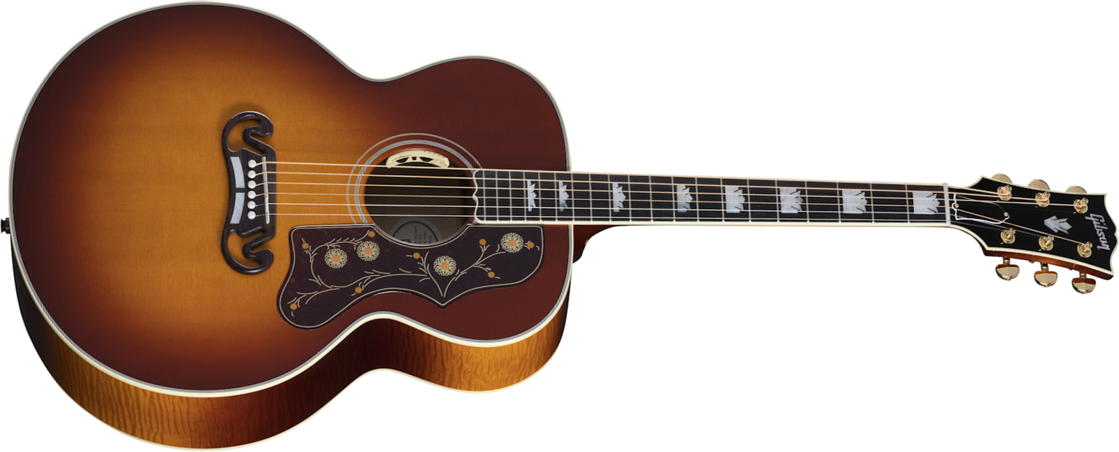 Gibson Sj-200 Standard Modern 2021 Super Jumbo Epicea Erable Rw - Automn Burst - Guitare Electro Acoustique - Main picture