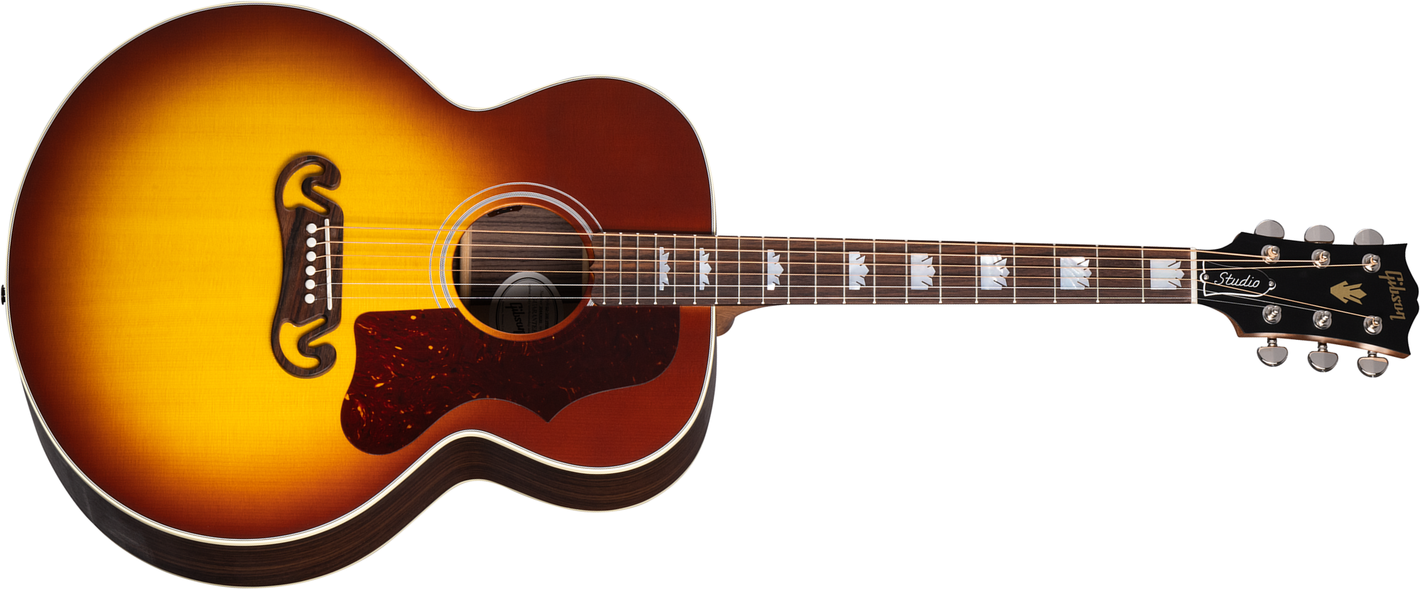 Gibson Sj-200 Studio Rosewood Modern 2024 Jumbo Epicea Palissandre Rw - Satin Rosewood Burst - Guitare Folk - Main picture