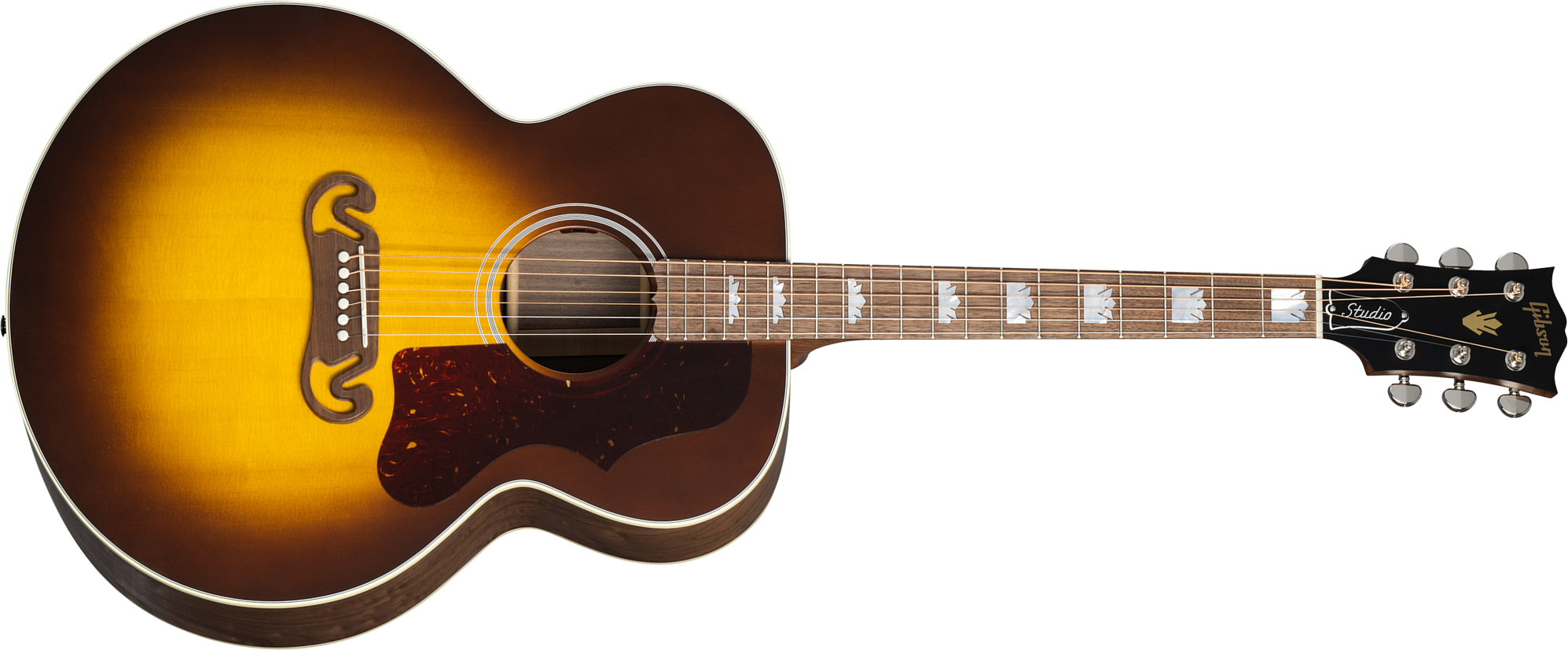 Gibson Sj-200 Studio Walnut Modern 2024 Jumbo Epicea Noyer Noy - Satin Walnut Burst - Guitare Folk - Main picture