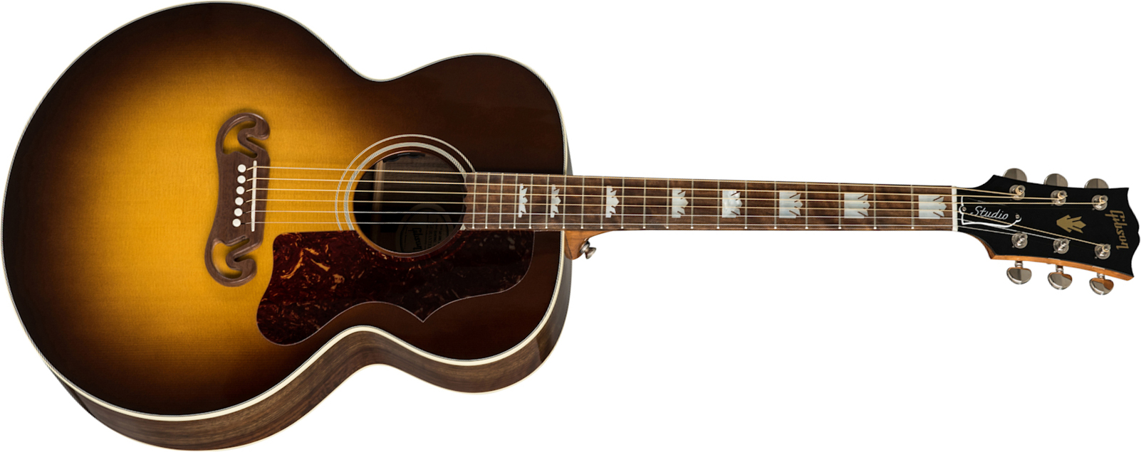 Gibson Sj-200 Studio Walnut Super Jumbo Epicea Noyer Noy - Walnut Burst - Guitare Acoustique - Main picture