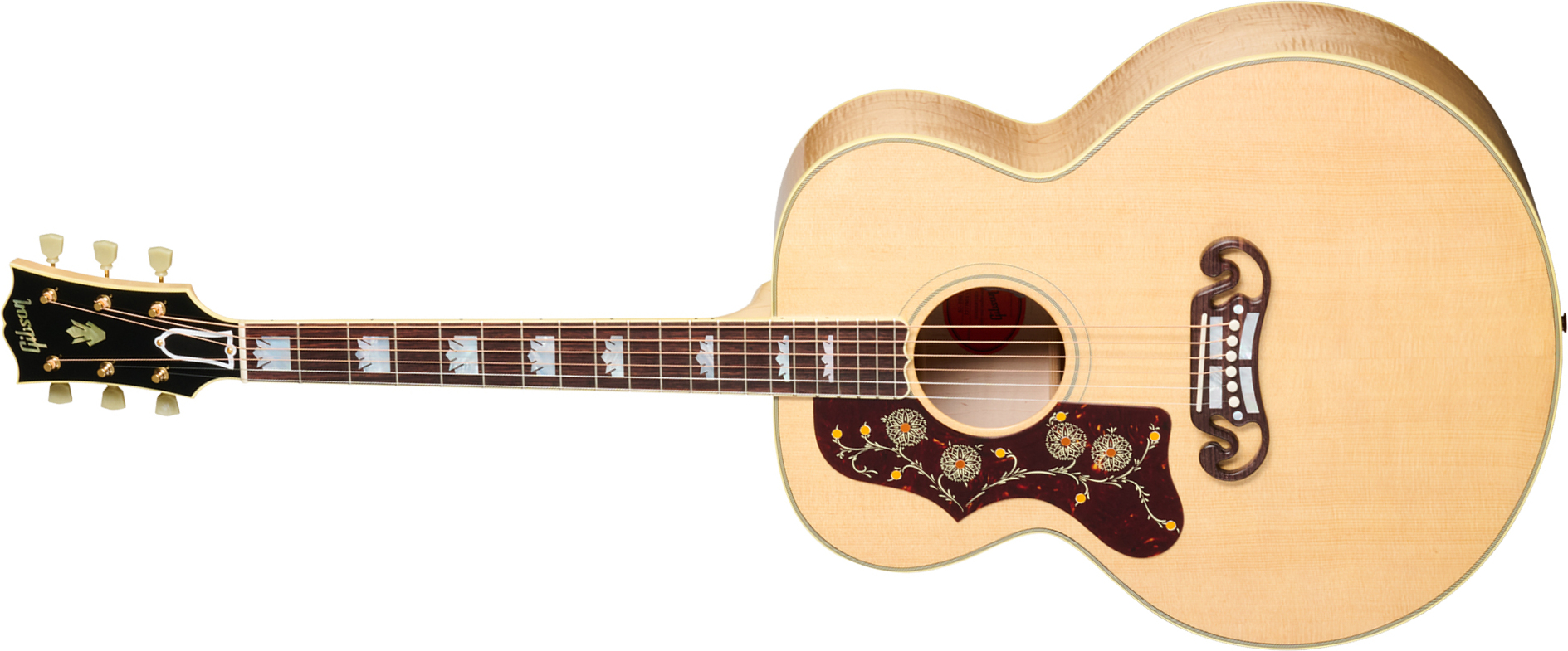 Gibson Sj200 Original Lh (baggs Hifi Dna) Jumbo Gaucher Epicea Erable Rw - Antique Natural - Guitare Folk - Main picture