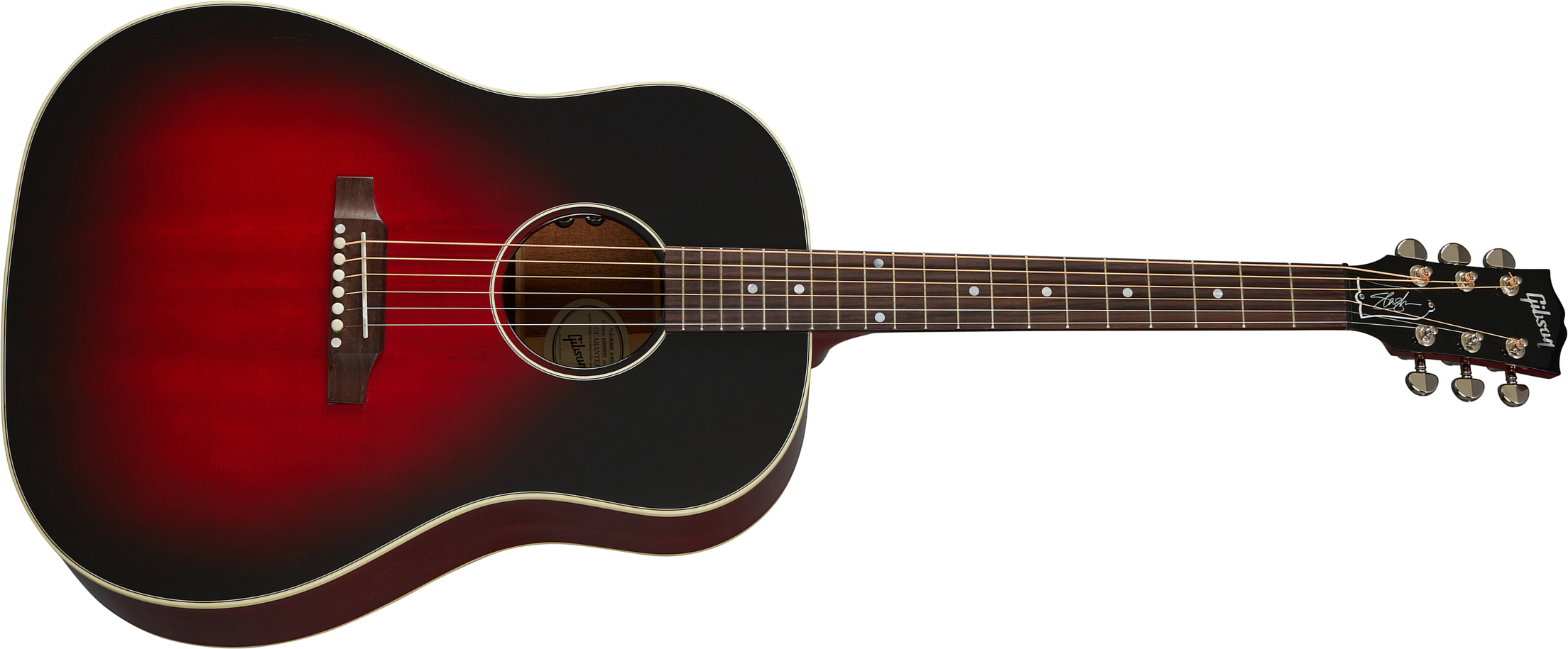 Gibson Slash J-45 2020 Signature Epicea Acajou Rw - Vermillion Burst - Guitare Electro Acoustique - Main picture
