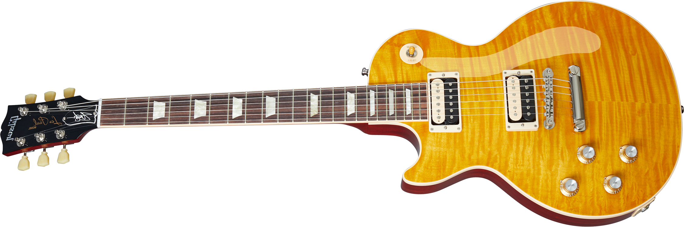 Gibson Slash Les Paul Standard 50's Lh Original 2020 Signature Gaucher 2h Ht Rw - Appetite Amber - Guitare Électrique Gaucher - Main picture