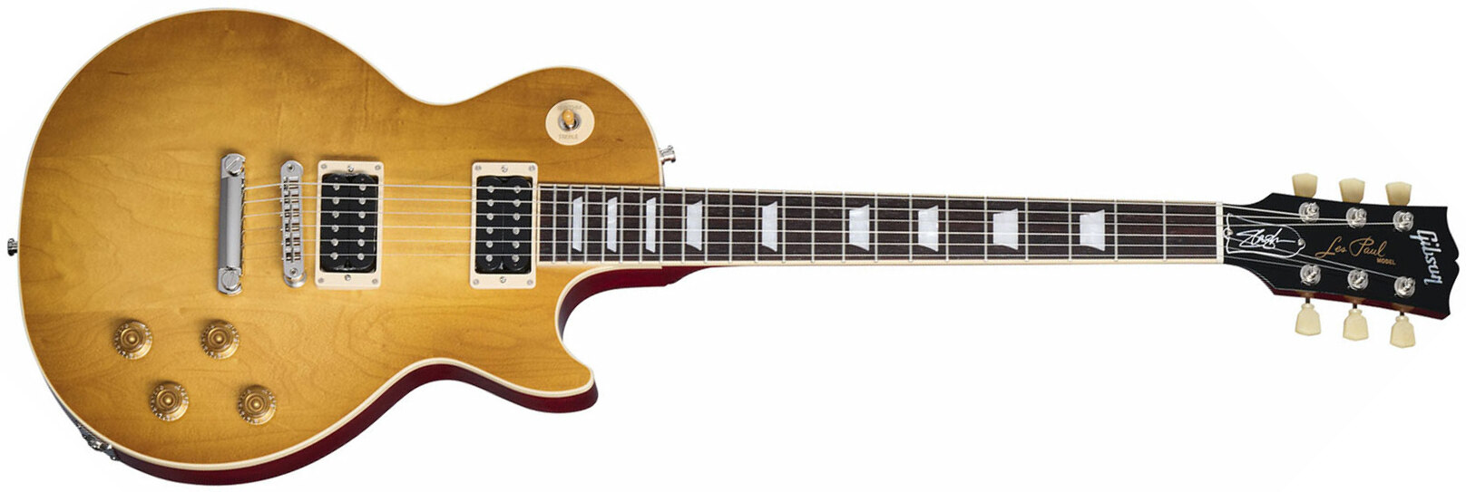 Gibson Slash Les Paul Standard Jessica Signature 2h Ht Rw - Honey Burst With Red Back - Guitare Électrique Single Cut - Main picture
