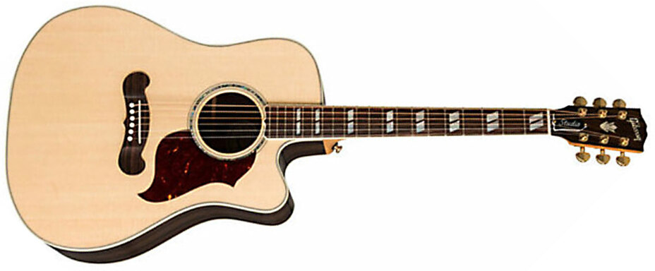 Gibson Songwriter Cutaway 2019 Dreadnought Epicea Palissandre Rw - Antique Natural - Guitare Electro Acoustique - Main picture