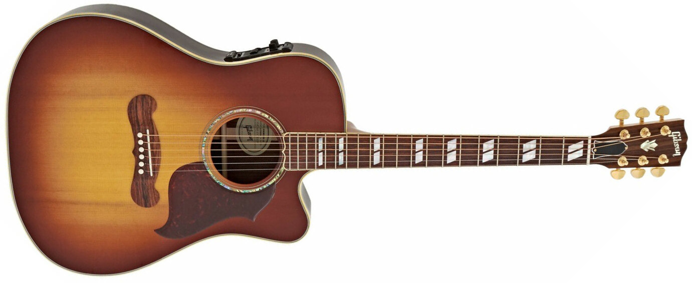 Gibson Songwriter Cutaway 2019 Dreadnought Epicea Palissandre Rw - Rosewood Burst - Guitare Electro Acoustique - Main picture