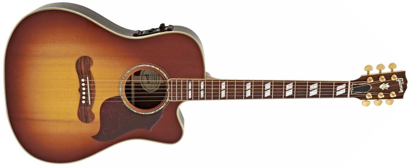 Gibson Songwriter Cutaway 2019 Dreadnought Epicea Palissandre Rw - Rosewood Burst - Guitare Folk - Main picture