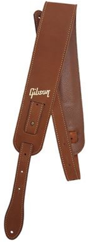 Gibson The Nubuck Guitar Strap Cuir 2.5inc Brown - Sangle Courroie - Main picture