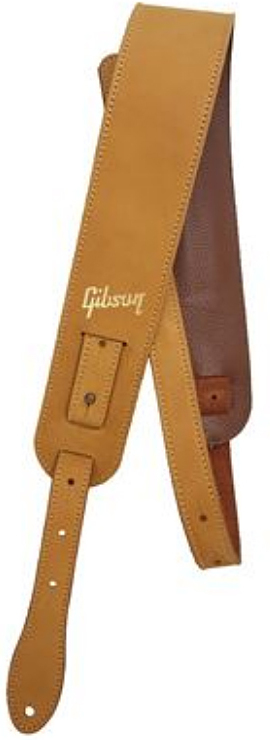 Gibson The Nubuck Guitar Strap Cuir 2.5inc Tan - Sangle Courroie - Main picture