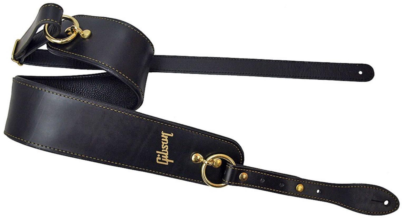Sangle courroie Gibson The Premium Saddle Guitar Strap - Black