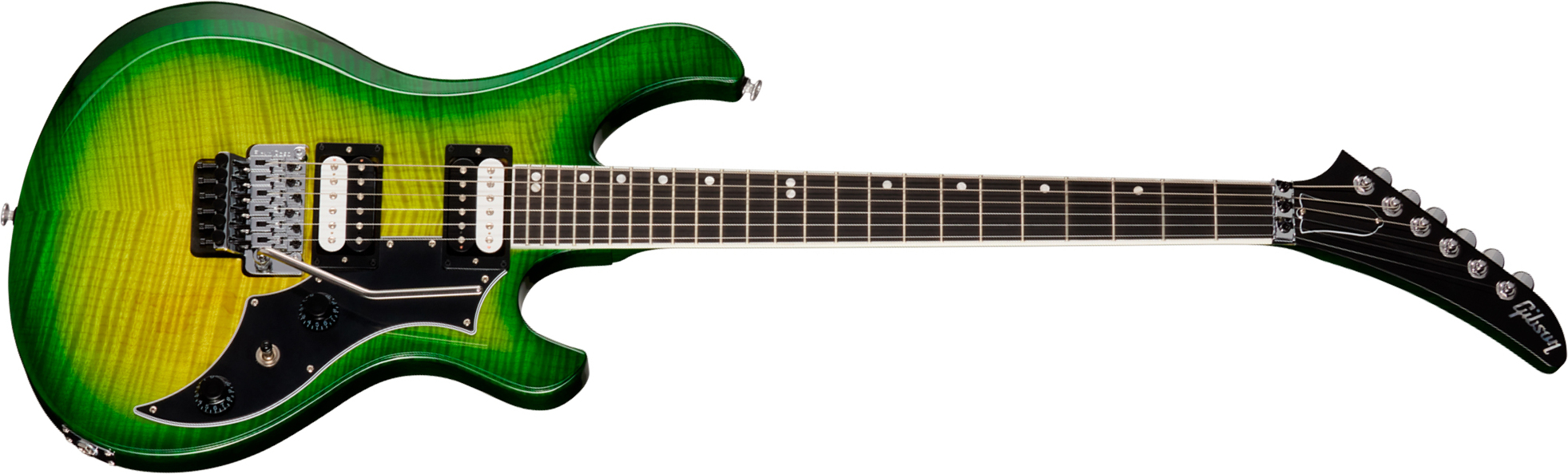 Gibson Victory Floyd Rose Usa 2h Fr Eb - Iguana Burst - Guitare Électrique Double Cut - Main picture