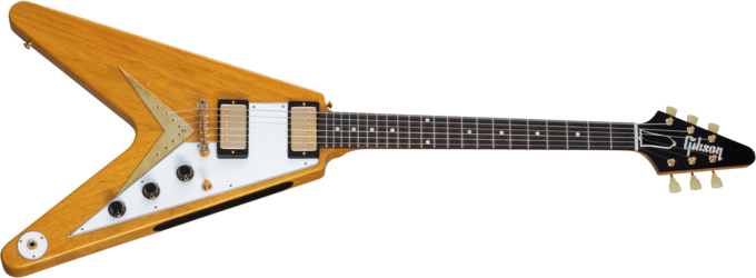 Gibson Custom Shop 1958 Korina Flying V Reissue (White Pickguard) - Vos natural