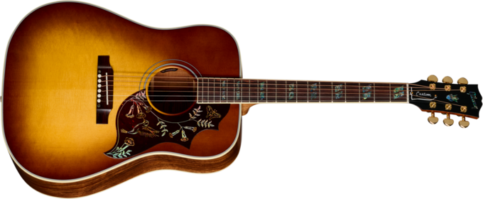 Gibson Custom Shop Artisan Hummingbird Elegant Koa - Honey burst