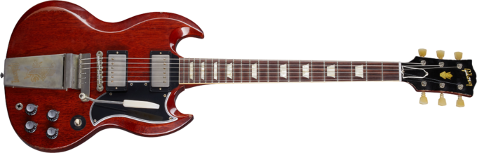 Gibson Custom Shop Murphy Lab 1964 SG Standard Maestro Reissue - Heavy aged faded cherry 