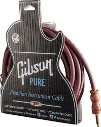 Câble Gibson Pure Premium Instrument Cable 25ft / 7.62m - Cherry