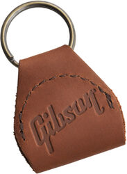 Porte mediator Gibson Premium Leather Pickholder Keychain - Brown
