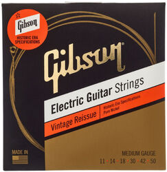 Cordes guitare électrique Gibson SEG-HVR11 Electric Guitar 6-String Set Vintage Reissue Pure Nickel 11-50 - Jeu de 6 cordes