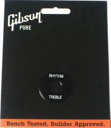 Plaque entourage sélecteur Gibson Switch Washer - Black w/ White Imprint