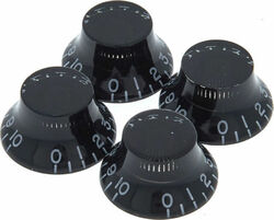 Bouton  Gibson Top Hat Knobs 4-Pack - Black