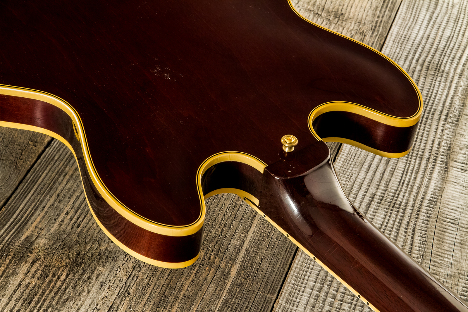 Gibson Custom Shop Bb King Es355 1974 Rumble In The Jungle 2h Trem Eb #bbes33505 - Murphy Lab Light Aged Walnut - Guitare Électrique 1/2 Caisse - Vari