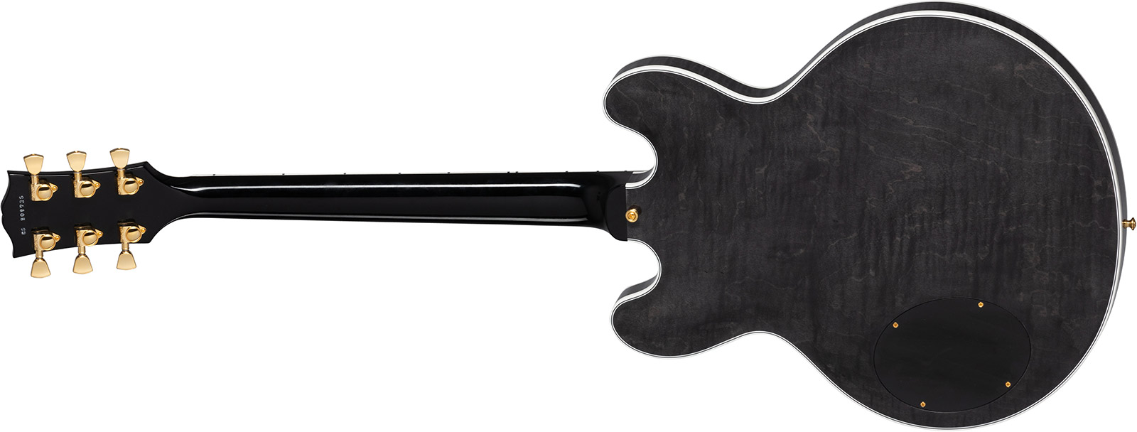 Gibson Custom Shop Bb King Lucille Legacy 2h Ht Eb - Transparent Ebony - Guitare Électrique 1/2 Caisse - Variation 1