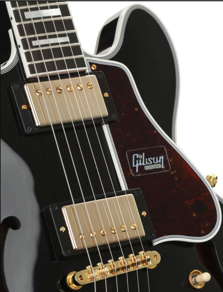 Gibson Custom Shop Cs-356 2h Ht Eb - Ebony - Guitare Électrique 1/2 Caisse - Variation 1