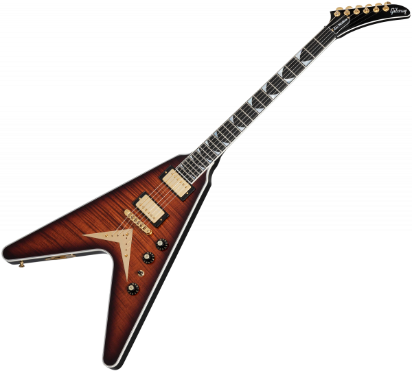 Gibson Custom Shop Dave Mustaine Flying V EXP Ltd red amber burst E