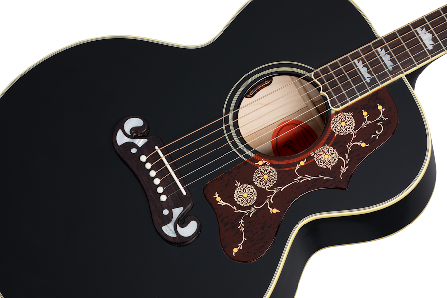 Gibson Custom Shop Elvis Presley Sj-200 Signature Jumbo Epicea Palissandre Rw - Ebony - Guitare Acoustique - Variation 3