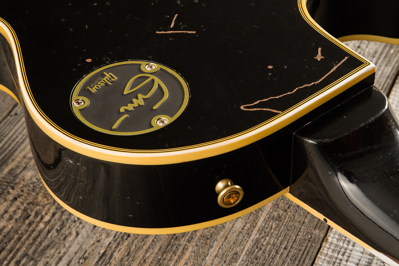 Gibson Custom Shop Eric Clapton Les Paul Custom 1958 Signature 2h Ht Eb - Murphy Lab Ebony - Guitare Électrique Signature - Variation 11