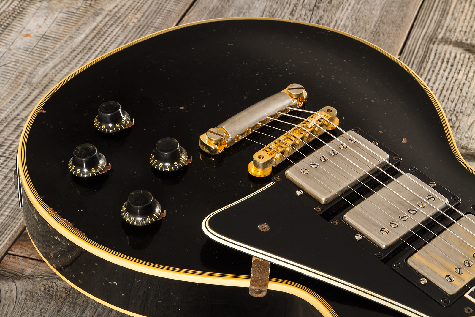 Gibson Custom Shop Eric Clapton Les Paul Custom 1958 Signature 2h Ht Eb - Murphy Lab Ebony - Guitare Électrique Signature - Variation 3