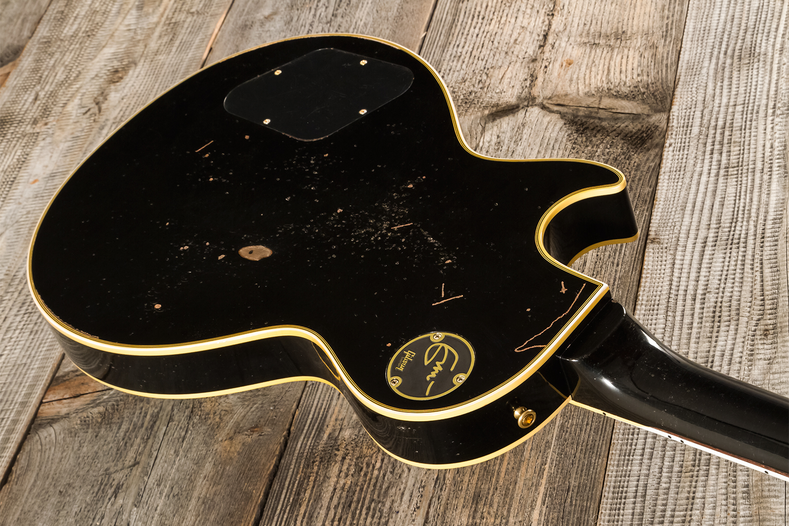 Gibson Custom Shop Eric Clapton Les Paul Custom 1958 Signature 2h Ht Eb - Murphy Lab Ebony - Guitare Électrique Signature - Variation 8