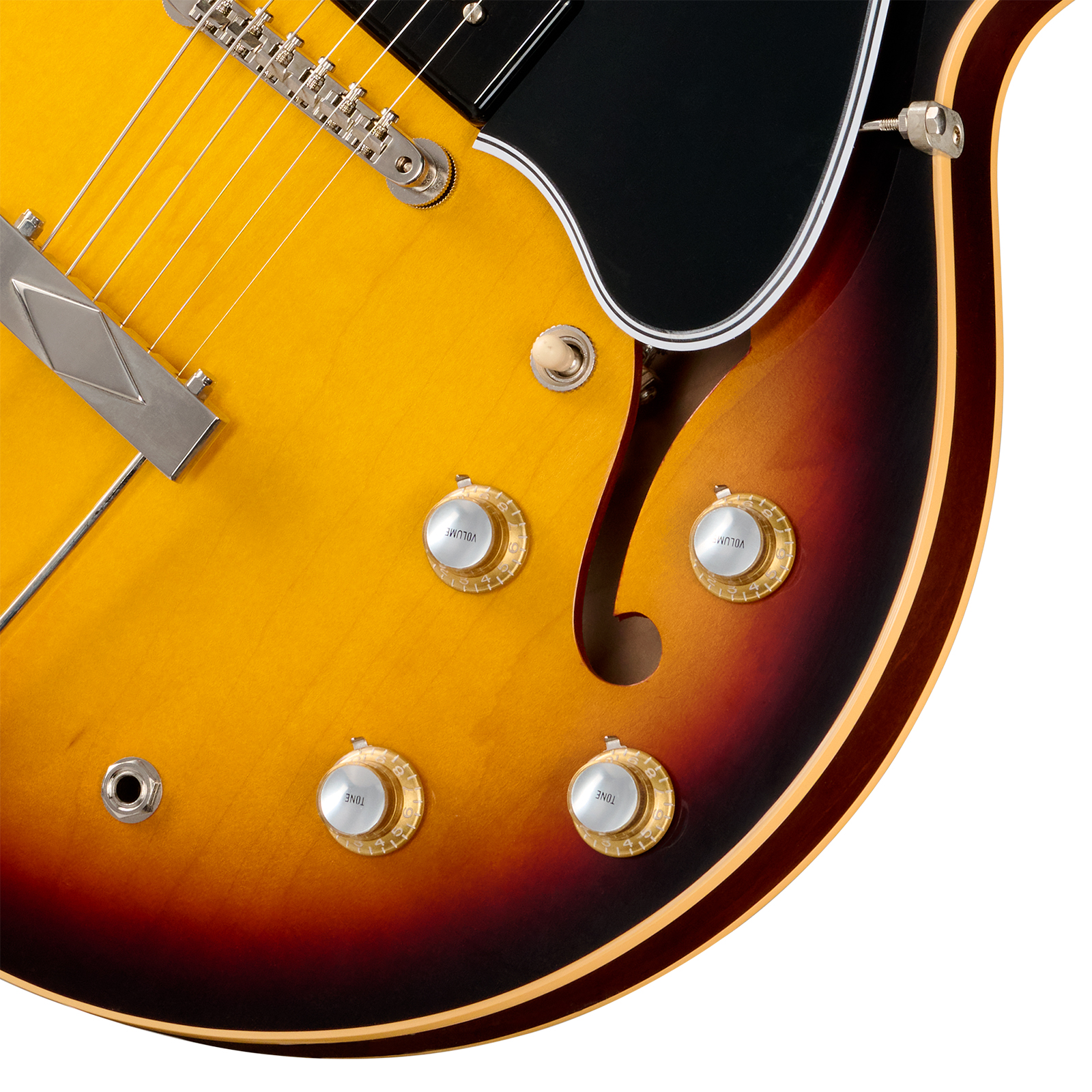 Gibson Custom Shop Es330 1962 Reissue Historic 2s P90 Ht Rw - Vintage Burst - Guitare Électrique 1/2 Caisse - Variation 3