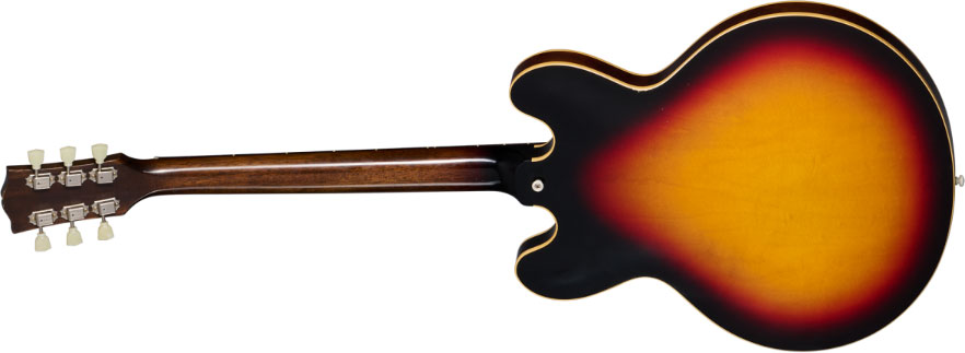 Gibson Custom Shop Es335 1958 Reissue Ltd 2h Ht Rw - Murphy Lab Light Aged Tri-burst - Guitare Électrique 1/2 Caisse - Variation 2
